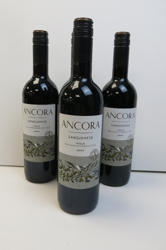 4 x Bottles of Ancora Sangiovese Puglia Red Wine, 2024, 75cl.
