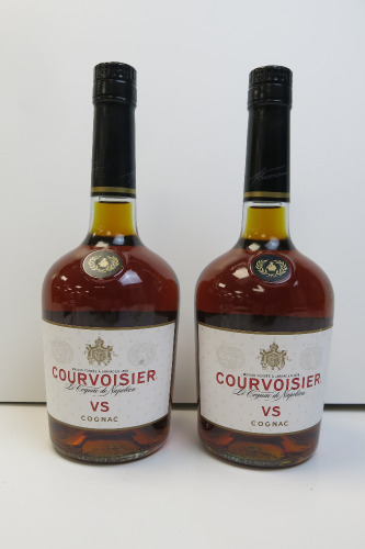 2 x Bottles of Courvoisier VS Cognac, 70cl.