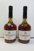 2 x Bottles of Courvoisier VS Cognac, 70cl.