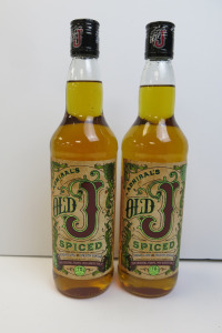 2 x Bottles of Admirals Old J Spiced Rum, 70cl.