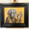 Chris Gollon (1953-2017) 'Einstein', Acrylic on Canvas. Signed & Dated 2003. Size 22x 16in - 2