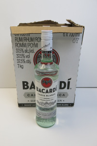 6 x Bottles of Bacardi Carta Blanca Superior White Rum, 70cl.