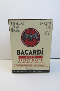6 x Bottles of Bacardi Spiced Rum, 70cl.