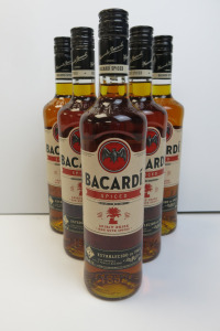 6 x Bottles of Bacardi Spiced Rum, 70cl.