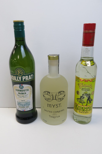 3 x Bottles of Spirits to Include: 1 x Tapatio Reposado Tequila 50cl, 1 x Myst Salted Caramel Tequila 70cl & 1 x Noilly Pratt Vermouth, 75cl.