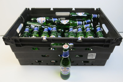 Crate Containing 40 x Bottles of Peroni Nastro Azzurro, 33cl. Crate Not Included.