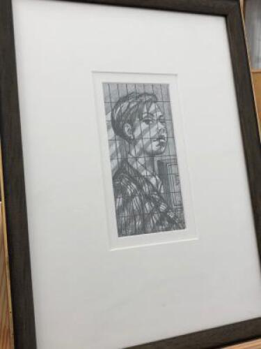 Graham McKean (1962-) 'Dressed to Kill', Framed & Glazed Pencil on Paper, Signed. Size 10.5 x 14.5in