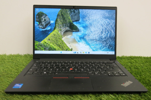 Lenovo Thinkpad E14 Gen 2 14" Laptop, Running Windows 11 Pro, Intel Core i7-1165G7 @ 2.80GHz, 16GB RAM, 477GB Storage, with Power Supply.