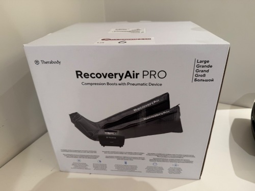 Boxed/New Therabody RecoveryAir Pro, Compression Boots with Pneumatic Device. Size Large.