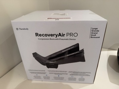 Boxed/New Therabody RecoveryAir Pro, Compression Boots with Pneumatic Device. Size Large.
