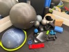 Assortment of Gym/Yoga Equipment to Include: Bosu Balance, Balls, TRX, Weights, Blocks, Rollers, Bands, Scales Etc (As Viewed/Pictured. - 2