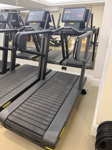 Technogym Skill Run Machine, S/N DJJAEUO21000241, DOM 07/2021. Comes with Back Strap/Support.