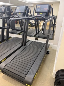 Technogym Skill Run Machine, S/N DJJAEUO21000241, DOM 07/2021. Comes with Back Strap/Support.