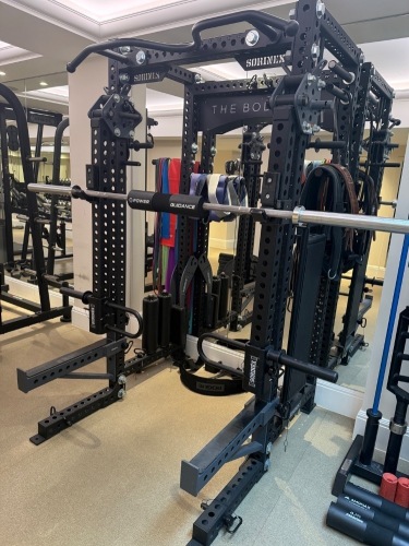 Sorinex Multi Squat/Deadlift/Pull Up Rack, Bespoke Made for 'The Body Lab' with Large Assortment of Attachments (As Viewed).