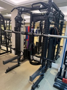 Sorinex Multi Squat/Deadlift/Pull Up Rack, Bespoke Made for 'The Body Lab' with Large Assortment of Attachments (As Viewed).
