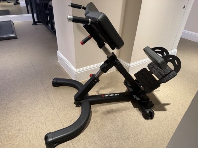 Atlantis D-128, Incline Hyper Extension Bench, S/N 96522.