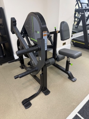 Prime Fitness Plate Loaded Seated Row, Model P-121, S/N 56068, DOM June 2021.