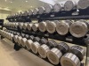 2 x Watson Bespoke Made for 'The Body Lab' Dumbbell Racks with 24 x Pairs of Solid Stainless Steel Dumbbells 4kg-60kg. Total Weight Approx 1400kg with Racks. - 4