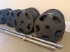 60 x Eleiko Vulcano Olympic Disc/Plate Weights & 2 x Eliko 20kg Barbells to Include: 20 x 20kg / 20 x 10kg / 18 x 5kg / 6 x 2.5kg / 6 x 1.25kg / 4 x 1.25kg Steel / 3 x 0.5kg Steel & 8 x Magnetic Bear Grips. - 4