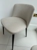 Set of 4 x Camerich Ballet Dining Chairs on Black Metal Base in Colour Morgan 02. - 2