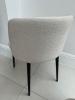 Set of 4 x Camerich Ballet Dining Chairs on Black Metal Base in Colour Morgan 02. - 3