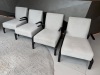 Set of 4 x Camerich Venus-01, Black Walnut Framed Lounge Chairs in Colour Morgan 02.