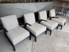 Set of 4 x Camerich Venus-01, Black Walnut Framed Lounge Chairs in Colour Morgan 02. - 2