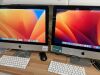 2 x Apple 24" iMac's, Model A1418. Mac OS Ventura 13, 2.3GHz Dual-Core Intel Core i5, Intel Iris Plus Graphics 640 1536MB, 8GB Memory. Comes with Power Supply & Wireless Keyboards. - 8