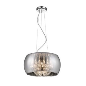 Impex Lighting Pendant Chrome Ceiling Light, Product Code CFH60691/05A/CH, 5 x G9 Bulbs. Size Dia 40cm x H21cm, Weight 4.8kg. RRP &pound;375.00.
