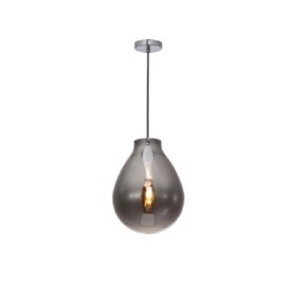 Impex Lighting 1lt Small Smoke Ceiling Light, Product Code PG04/01/S/SMK, 1 x E27 Bulb. Size Dia 30cm x H40cm, Weight 2.1kg. RRP &pound;190.00.
