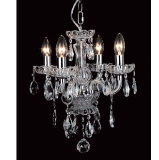 Impex Lighting 4lt Clear Crystal Ceiling Light, Product Code CF93/04/CLR, 4 x SES Bulbs. Size Dia 35cm x H40cm, Weight 3kg. RRP &pound;300.00.