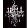 Impex Lighting 4lt Clear Crystal Ceiling Light, Product Code CF93/04/CLR, 4 x SES Bulbs. Size Dia 35cm x H40cm, Weight 3kg. RRP &pound;300.00.