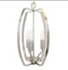 Impex Lighting Ceiling Light, Alexis 3LT Cage, Satin Nickle,Product Code LG19/28/03/SN, 3 x 40W (E27) Bulbs. Size Dia 25cm x H42cm, Weight 2kg. Bulbs Not Included. RRP &pound;150.00. - 2