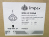 Impex Ceiling Light, GERDA 1LT Chrome, Product Code PG1702/01/CH, 1 x 60W (SES) Bulbs. Size Dia 28cm x H32cm, Weight 1.6kg. Bulb Not Included. RRP &pound;164.00. - 3