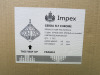 Impex Ceiling Light, GERDA 5LT Chrome, Product Code PG1702/05/CH, 5 x 60W (SES) Bulbs. Size Dia 46cm x H50cm, Weight 3kg. Bulbs Not Included. RRP &pound;298.00. - 3