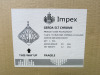 Impex Ceiling Light, GERDA 5LT Chrome, Product Code PG1702/05/CH, 5 x 60W (SES) Bulbs. Size Dia 46cm x H50cm, Weight 3kg. Bulbs Not Included. RRP &pound;298.00. - 3