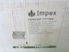 Impex Ceiling Light, Large Chrome Clear K9 Crystal, Product Code CFH1131/06/L/CLR, 6 x 33W (G9) Bulbs. Size Dia 44cm x H32cm, Weight 12.3kg. Bulb not Included. RRP &pound;790.00. - 2