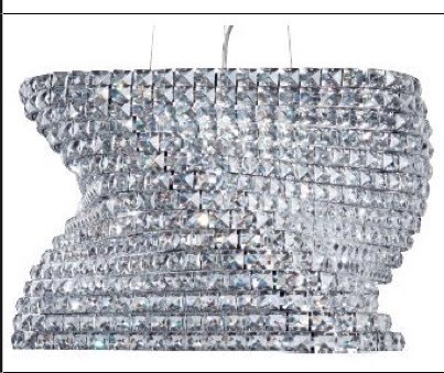 Impex Ceiling Light, Large Chrome Clear K9 Crystal, Product Code CFH1131/06/L/CLR, 6 x 33W (G9) Bulbs. Size Dia 44cm x H32cm, Weight 12.3kg. Bulb not Included. RRP &pound;790.00.