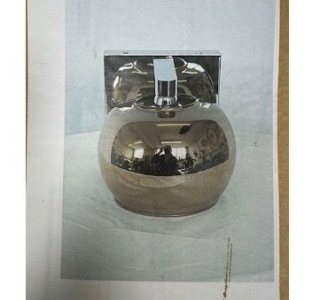 Impex Wall Light, Circular Smoked Chrome, Product Code WL9676. Bulb not Included. RRP &pound;75.00.