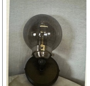 Impex Wall Light, Smooth Smoked Glass Shade, Product Code WL9751. Bulb not Included. RRP &pound;65.00.