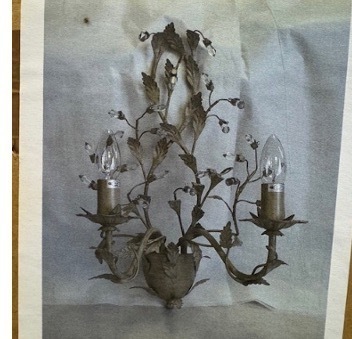Impex Wall Light, Vined Leaves, Product Code WL9301. Bulb not Included. RRP &pound;125.00.
