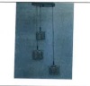 Impex Ceiling Light, 3 x Curved Glass & Mesh Cage, Product Code IL8786. Bulb not included. RRP &pound;235.00. - 2