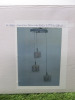 Impex Ceiling Light, 3 x Curved Glass & Mesh Cage, Product Code IL8786. Bulb not included. RRP &pound;235.00. - 3
