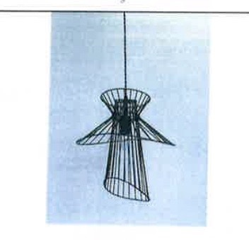 Impex Ceiling Light, Black Wired Cage, Product Code IL8788. Bulb not Included. RRP &pound;95.00.