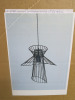 Impex Ceiling Light, Black Wired Cage, Product Code IL8788. Bulb not Included. RRP &pound;95.00. - 2