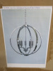 Impex Ceiling Light, Circular Chrome, Product Code IL8792. Bulb not Included. &pound;125.00. - 3