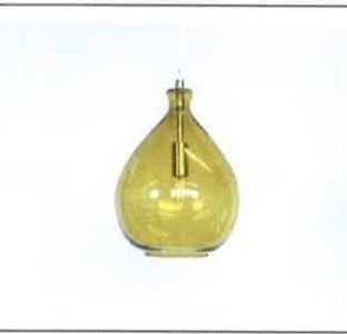 Impex Ceiling Light, Yellow Curved Glass, Product Code IL8805. Bulb not Included. RRP &pound;95.00.