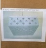 Impex Ceiling Light, Square White & Crystal Shade, Product Code IL0003. Bulb not Included. RRP &pound;150.00.