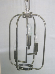 Impex Ceiling Light, Triple Light Chrome Cage, Product Code IL0016. Bulb not Included. RRP &pound;110.00.