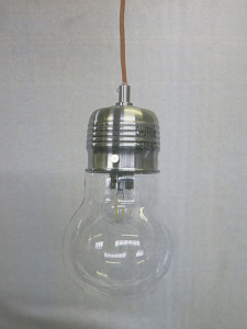 Impex Ceiling Light, Chrome & Glass Bulb, Product Code IL0012. Bulb not Included. RRP &pound;95.00.